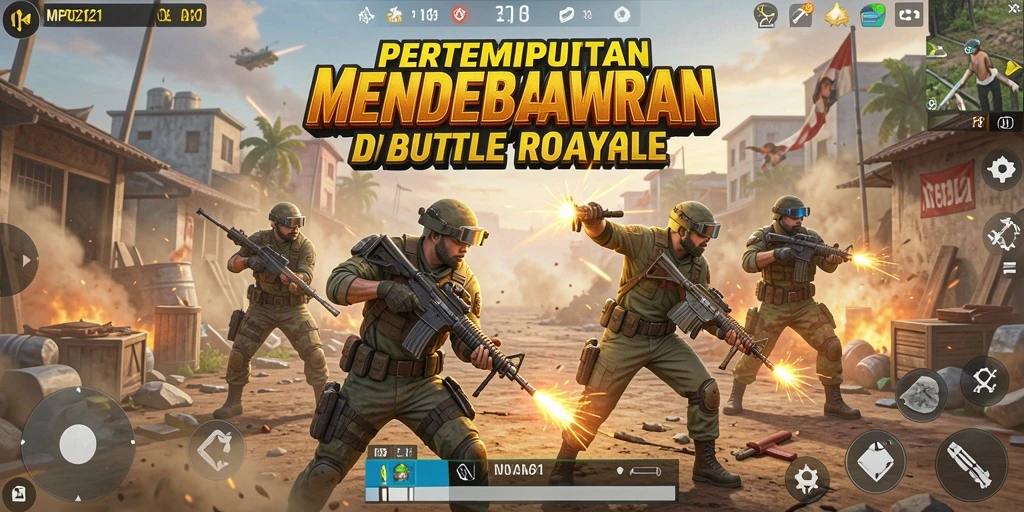 Tangkapan layar MPO2121 menunjukkan intensitas pertarungan dalam dunia Battle Royale.