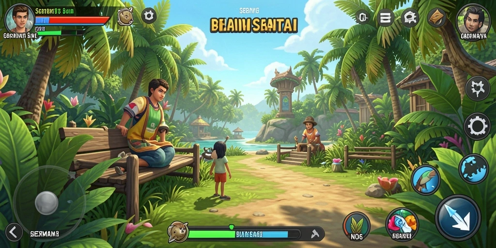 Tampilan gameplay N06 yang ceria dan mengasyikkan.