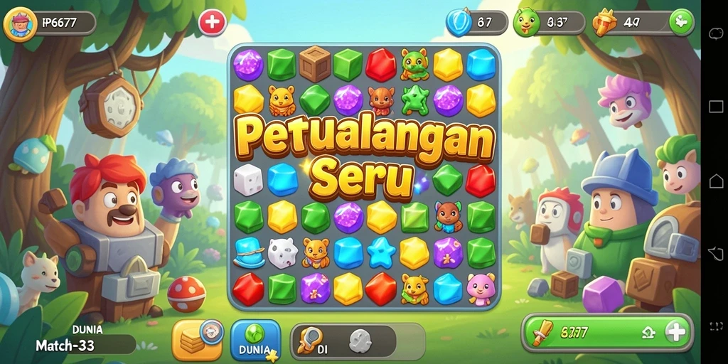 Gameplay menarik RP6677 dengan warna-warni yang memukau.